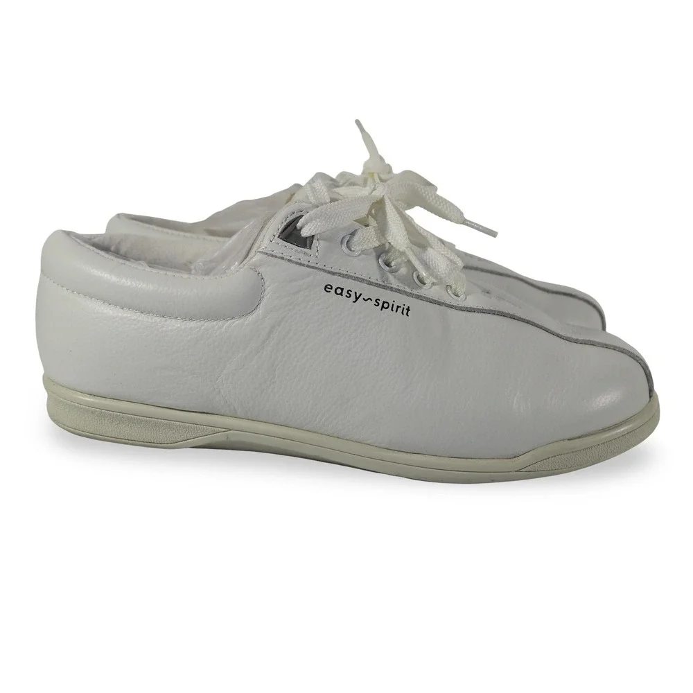Easy Spirit AP1 Leather‎ Casual Sneakers Womens 9W White Walking Shoes ESAP1